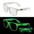 White Glow in the Dark Glasses